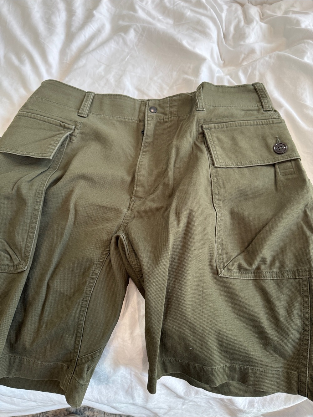 Relwen Men's Olive Green Cargo Shorts